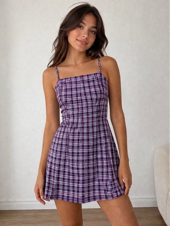 bp Dresses & Skirts - BP Mini Dress XS Pink Plaid Schoolgirl Y2K Coquette Grunge 90s Preppy Retro